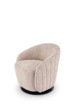 Fotel wypoczynkowy BASILIO 72 cm cappuccino / beżowy do salonu - obrazek 3