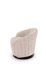 Fotel wypoczynkowy BASILIO 72 cm cappuccino / beżowy do salonu - obrazek 4