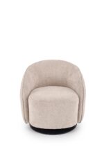 Fotel wypoczynkowy BASILIO 72 cm cappuccino / beżowy do salonu - obrazek 7