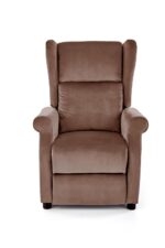 Fotel wypoczynkowy AGUSTIN 2 rozkładany 75 cm mokka velvet do salonu - obrazek 5