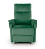 Fotel wypoczynkowy CROCUS elektrycznie rozkładany 77 cm ciemny zielony velvet do salonu - obrazek 8