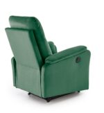 Fotel wypoczynkowy CROCUS elektrycznie rozkładany 77 cm ciemny zielony velvet do salonu - obrazek 2