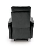 Fotel wypoczynkowy CROCUS elektrycznie rozkładany 77 cm czarny velvet do salonu - obrazek 10