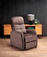 Fotel wypoczynkowy FELIPE 2 rozkładany 64 cm mokka velvet do salonu - obrazek 5