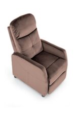 Fotel wypoczynkowy FELIPE 2 rozkładany 64 cm mokka velvet do salonu - obrazek 13