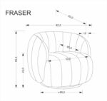 Fotel wypoczynkowy FRASER 82 cm beżowy do salonu - obrazek 12