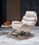 Fotel bujany GIORGIO 65 cm beżowy do salonu - obrazek 4