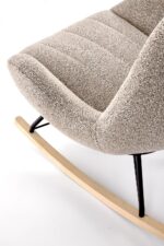 Fotel bujany LUIS 80 cm beżowy do salonu - obrazek 6