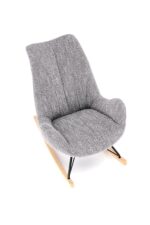 Fotel bujany LUIS 80 cm popielaty do salonu - obrazek 12