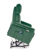Fotel masujący SEMIR 2 z masażem 80 cm ciemny zielony velvet do salonu - obrazek 5