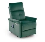 Fotel masujący SEMIR 2 z masażem 80 cm ciemny zielony velvet do salonu - obrazek 12