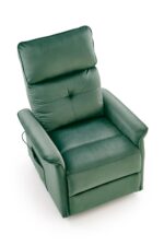 Fotel masujący SEMIR 2 z masażem 80 cm ciemny zielony velvet do salonu - obrazek 13