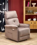 Fotel rozkładany SEMIR z USB 80 cm mokka velvet do salonu - obrazek 4