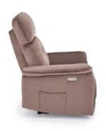 Fotel rozkładany SEMIR z USB 80 cm mokka velvet do salonu - obrazek 5