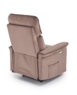 Fotel rozkładany SEMIR z USB 80 cm mokka velvet do salonu - obrazek 2