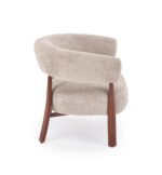 Fotel wypoczynkowy UDON 80 cm cappuccino / orzech do salonu - obrazek 3
