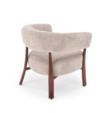 Fotel wypoczynkowy UDON 80 cm cappuccino / orzech do salonu - obrazek 2