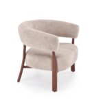 Fotel wypoczynkowy UDON 80 cm cappuccino / orzech do salonu - obrazek 4
