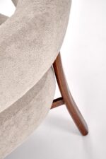 Fotel wypoczynkowy UDON 80 cm cappuccino / orzech do salonu - obrazek 9