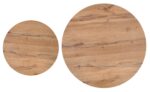 Ława ANGER zestaw 2 ław 75x55 cm dąb złoty / czarny MDF do salonu - obrazek 2