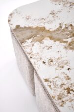 Ława ARAKIS 90x90 cm orzechowy / beżowy MDF do salonu - obrazek 5