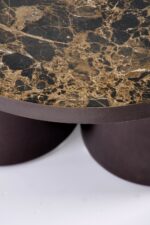 Ława CORDINA 80x80 cm brązowy MDF do salonu - obrazek 2
