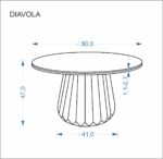 Ława DIAVOLA 80x80 cm orzechowy / trawertyn / orzech MDF do salonu - obrazek 7
