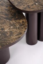 Ława CORDINA 80x80 cm brązowy MDF do salonu - obrazek 8