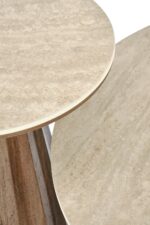 Ława DIAVOLA S 45x45 cm orzechowy / trawertyn / orzech MDF do salonu - obrazek 10