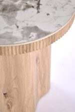 Ława MAGNUM S 50x50 cm naturalny / biały MDF do salonu - obrazek 2