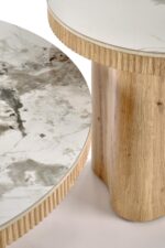 Ława MAGNUM S 50x50 cm naturalny / biały MDF do salonu - obrazek 11