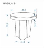 Ława MAGNUM S 50x50 cm naturalny / biały MDF do salonu - obrazek 15