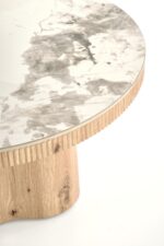 Ława MAGNUM 80x80 cm naturalny / biały MDF do salonu - obrazek 5