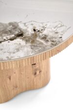 Ława MAGNUM 80x80 cm naturalny / biały MDF do salonu - obrazek 6