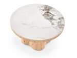 Ława MAGNUM 80x80 cm naturalny / biały MDF do salonu - obrazek 9