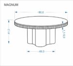 Ława MAGNUM 80x80 cm naturalny / biały MDF do salonu - obrazek 11