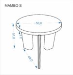 Ława MAMBO S 50x50 cm orzechowy / trawertyn / orzech MDF do salonu - obrazek 16
