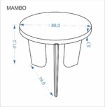 Ława MAMBO 80x80 cm orzechowy / trawertyn / orzech MDF do salonu - obrazek 16