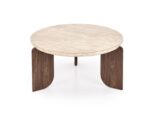 Ława MAMBO 80x80 cm orzechowy / trawertyn / orzech MDF do salonu - obrazek 2