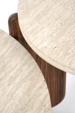 Ława MAMBO 80x80 cm orzechowy / trawertyn / orzech MDF do salonu - obrazek 9