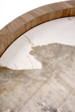 Ława NICOSIA 61x121 cm orzechowy / beżowy MDF do salonu - obrazek 7