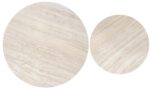Ława PAOLA zestaw 2 ław trawertyn / kaszmir 60x38 cm MDF do salonu - obrazek 4