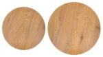 Ława PILAR zestaw 2 ław dąb naturalny / kaszmir 70x50 cm dąb naturalny / dąb złoty / kaszmir MDF do salonu - obrazek 5