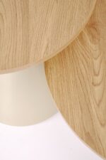 Ława PILAR zestaw 2 ław dąb naturalny / kaszmir 70x50 cm dąb naturalny / dąb złoty / kaszmir MDF do salonu - obrazek 6