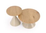 Ława PILAR zestaw 2 ław dąb naturalny / kaszmir 70x50 cm dąb naturalny / dąb złoty / kaszmir MDF do salonu - obrazek 7
