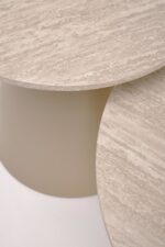 Ława ZURICH zestaw 2 ław trawertyn / kaszmir 70x50 cm MDF do salonu - obrazek 5