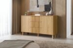 Komoda ARANGO KM-1 150 cm dąb hikora MDF do salonu lub sypialni - obrazek 2