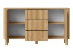 Komoda ARANGO KM-1 150 cm dąb hikora MDF do salonu lub sypialni - obrazek 5