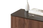 Komoda SOLANO KM-1 160 cm czarny / orzech MDF do salonu lub sypialni - obrazek 4