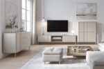 Szafka RTV TIRANTE RTV-2 200 cm kaszmir MDF do salonu - obrazek 9